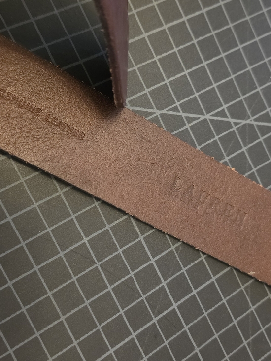 Wide Brown Leather Belt with Brass Buckle main image 5